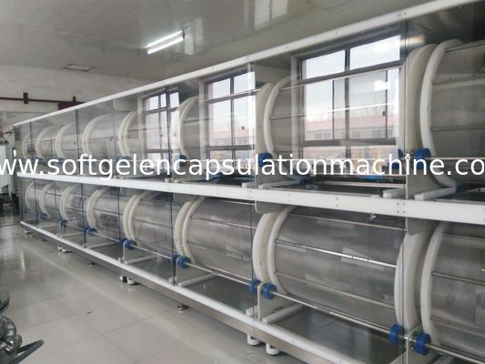 2 सुखाने वाले पंखे के साथ टम्बल ड्रायर सॉफ़्टजेल मशीनें