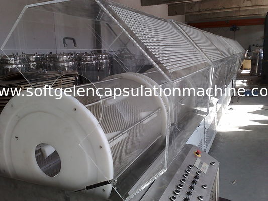 गोलियों या मछली के तेल के लिए 0.4kw स्वचालित एनकैप्सुलेशन मशीन बड़े टम्बल ड्रायर: