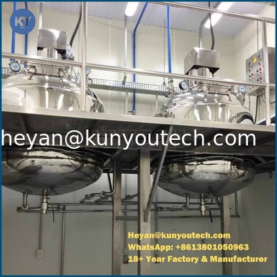 7.5KW स्टेनलेस स्टील मिश्रण टैंक के लिए जिलेटिन 800L क्षमता