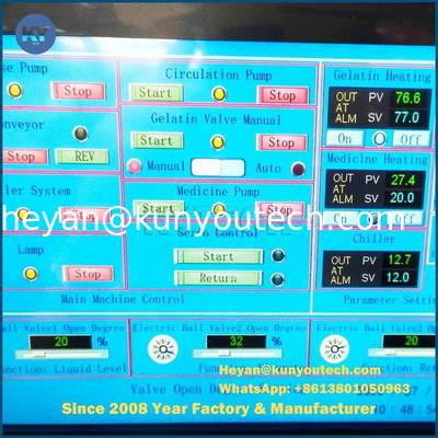 380V/50HZ 54000 पीस आउटपुट क्षमता और 5~20 मिलीग्राम कैप्सूल खुराक के साथ सीमलेस सॉफ्टजेल मशीन