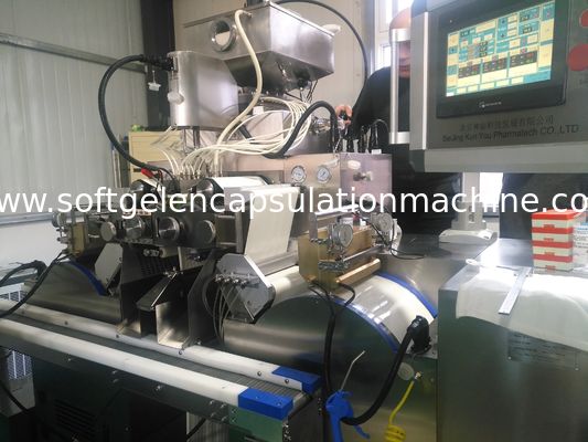 CE प्रमाणपत्र 5rpm सॉफ्टजेल एनकैप्सुलेशन मशीन पीएलसी नियंत्रण
