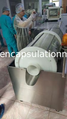 सॉफ्टगेल कैप्सूल और पेंटबॉल के लिए 0.2kw इनलाइन एनकैप्सुलेशन टम्बलर ड्रायर